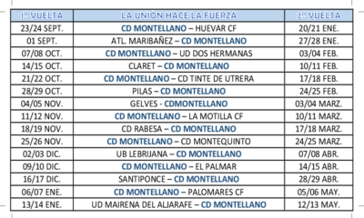 Calendario futbol CD Montellano